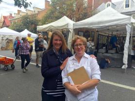 A friendship forged on festivals: Years ago, when I organized downtown festivals for Main Street Gettysburg, which morphed into The Gettysburg Festival, I met Mary Beth--one of our most dedicated volunteers. In Sept of 2016, I had the pleasure of volunteering for Carlisle's Harvest of the Arts organized by Mary Beth, via Carlisle's Main Street organization. Isn't life funny?!